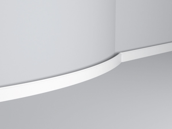 Bat 1 Flex - Battiscopa in polimero bianco - Decorget - Ital Decori - Image 1