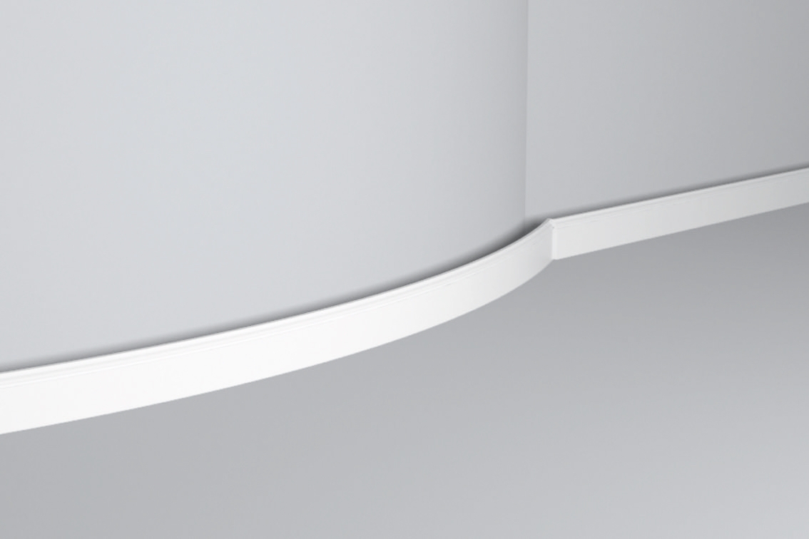 Bat 1 Flex - Battiscopa in polimero bianco - Decorget - Ital Decori - Image 0