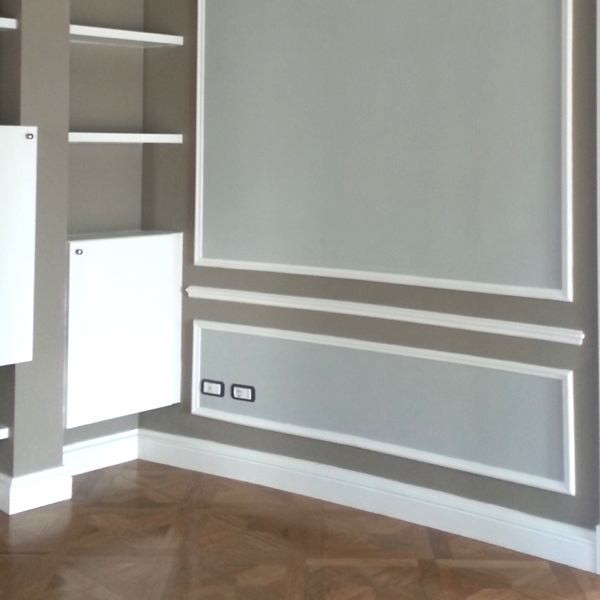 Bat 2 - Battiscopa in polimero bianco - Decorget - Ital Decori - Image 4