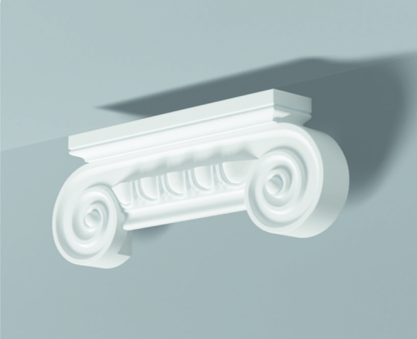 Capitello Pc 1 - Capitello in poliuretano bianco - Decorget - Ital Decori - Image 0