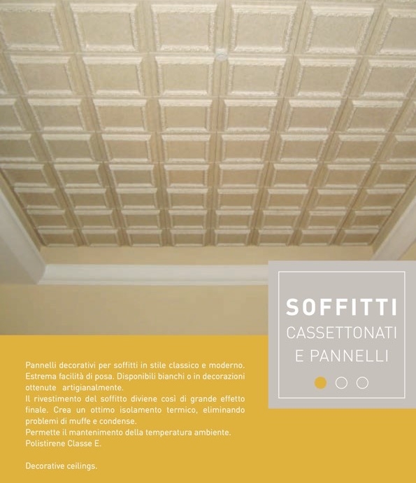 Cassettonato Bianco Grezzo Senza Rosone - Cassettonato in polistirene stampato - Decorget - Ital Decori - Image 1