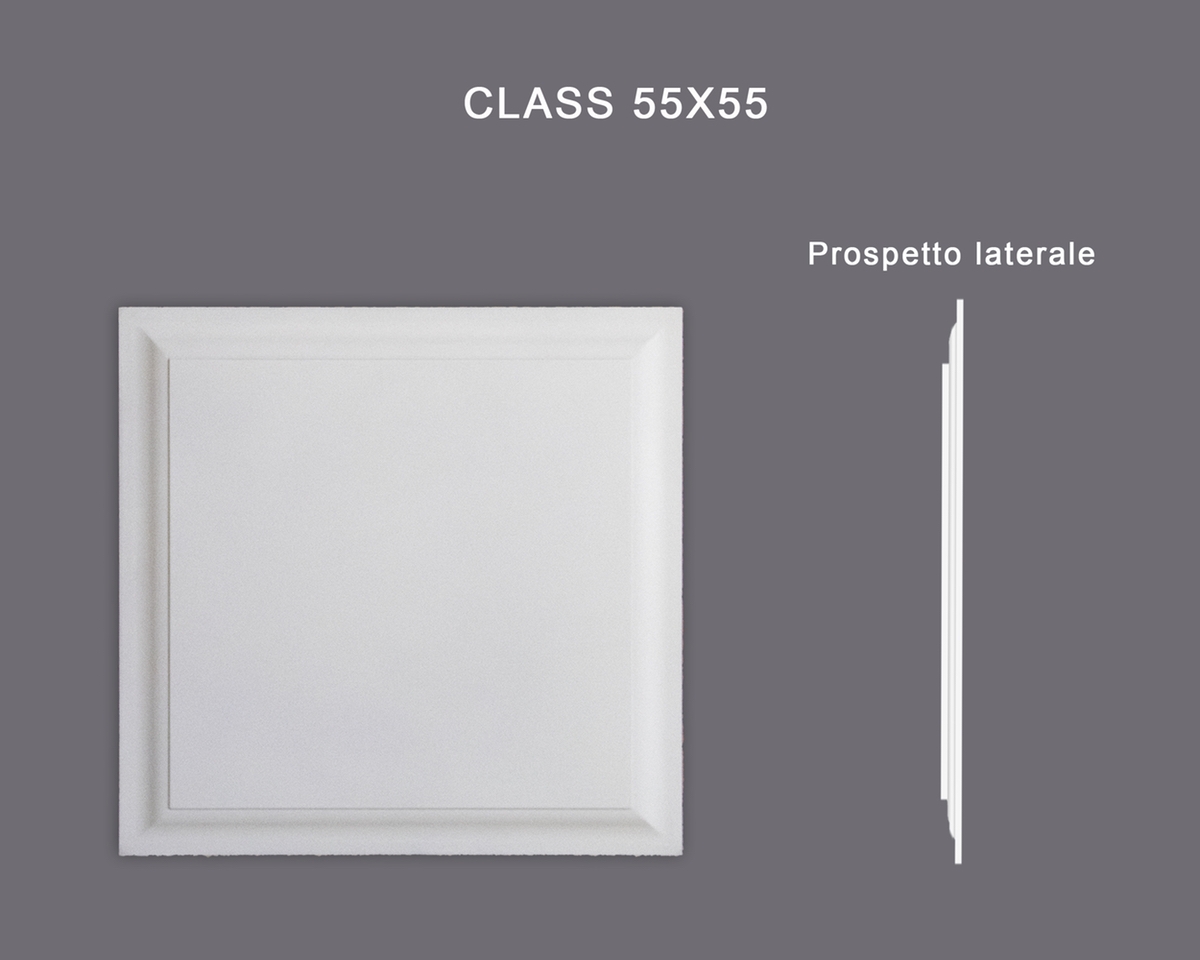 Class 55x55 - Pannello in MDF Light bianco - Decorget - Ital Decori - Image 0