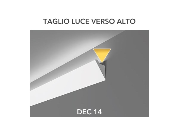 Dec 14 - Veletta cornice per led in polimero bianco - Decorget - Ital Decori - Image 1