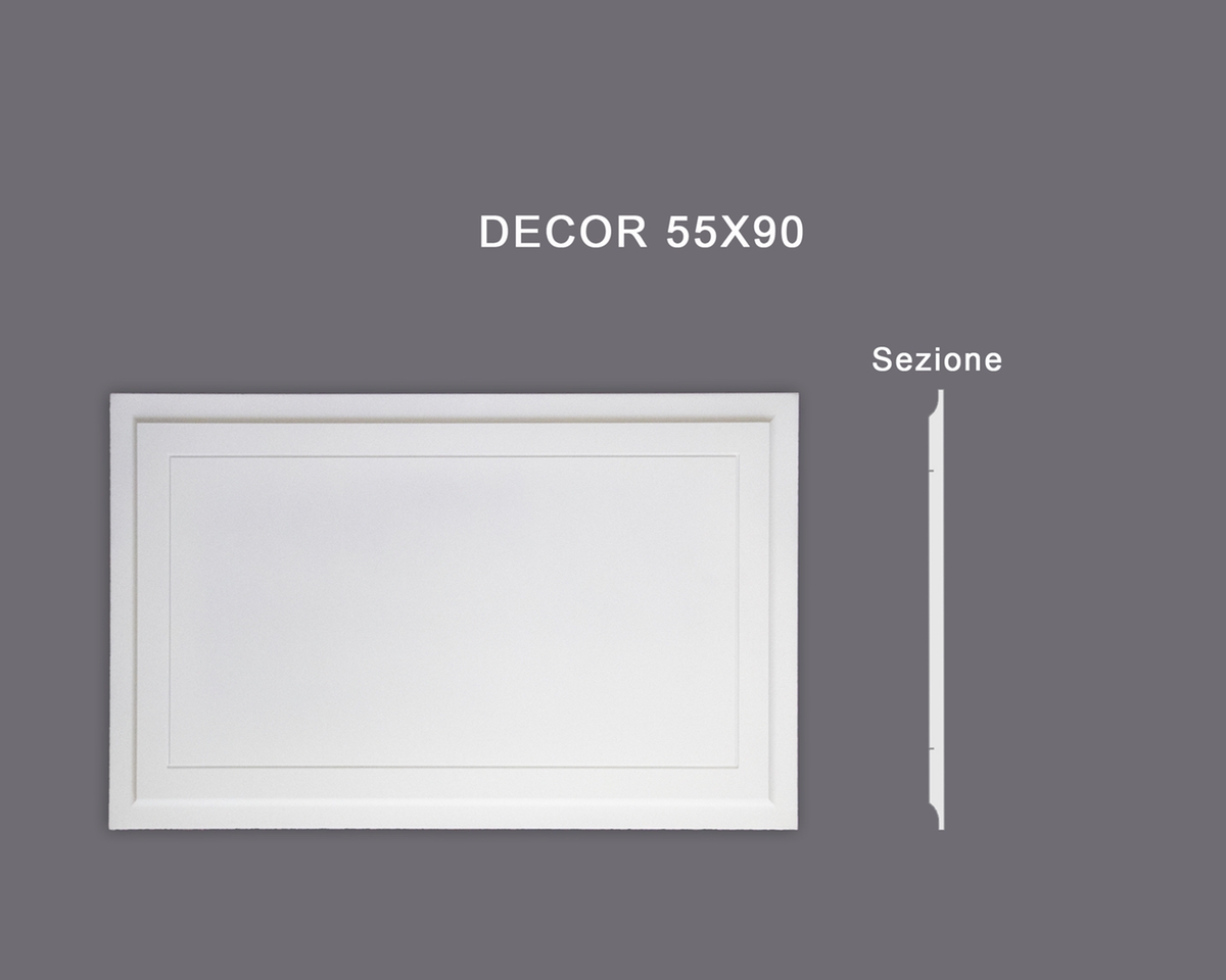 Decor 55x90 - Pannello in MDF Light bianco - Decorget - Ital Decori - Image 0