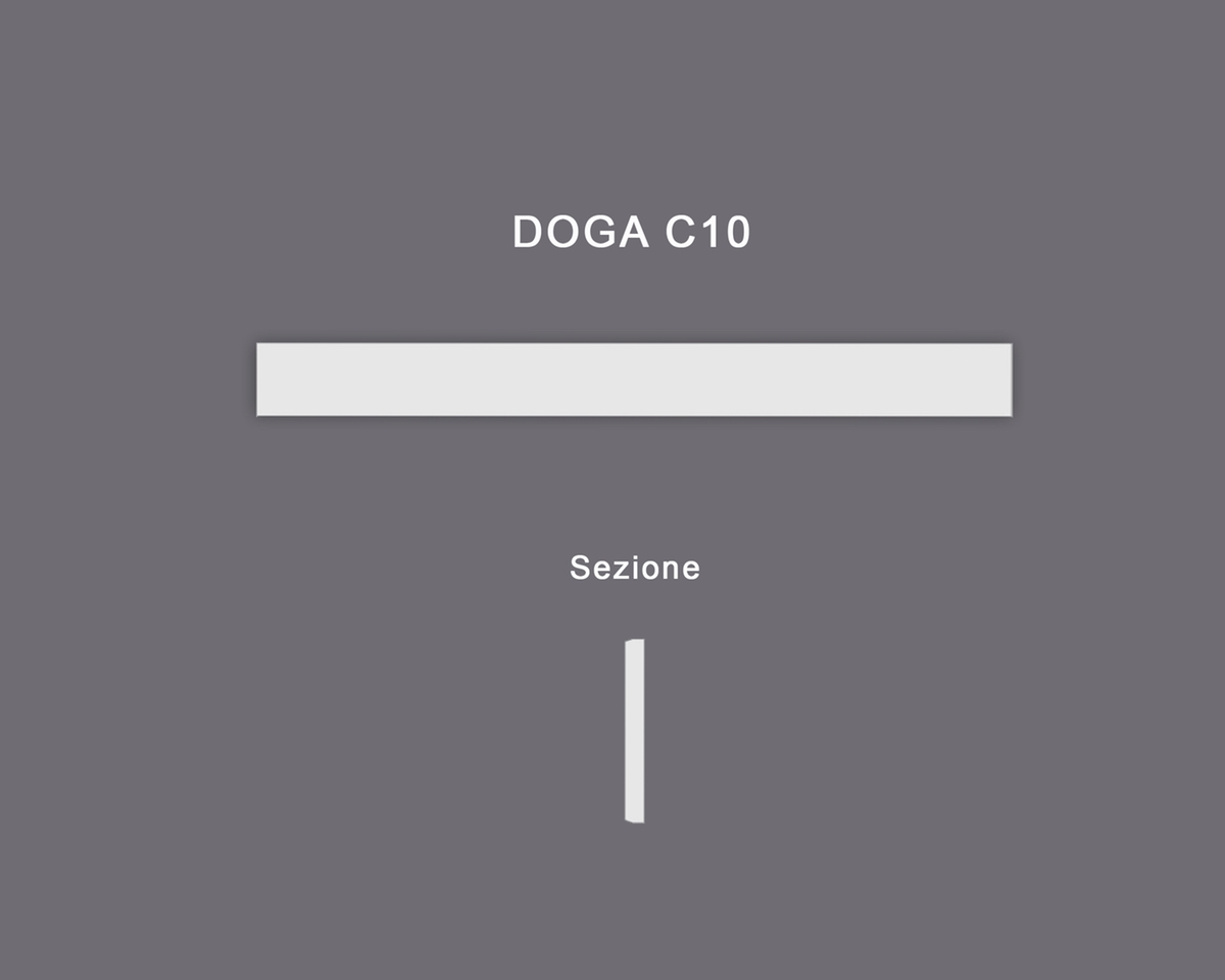 Doga C10 - Doga in MDF Light bianco - Decorget - Ital Decori - Image 1