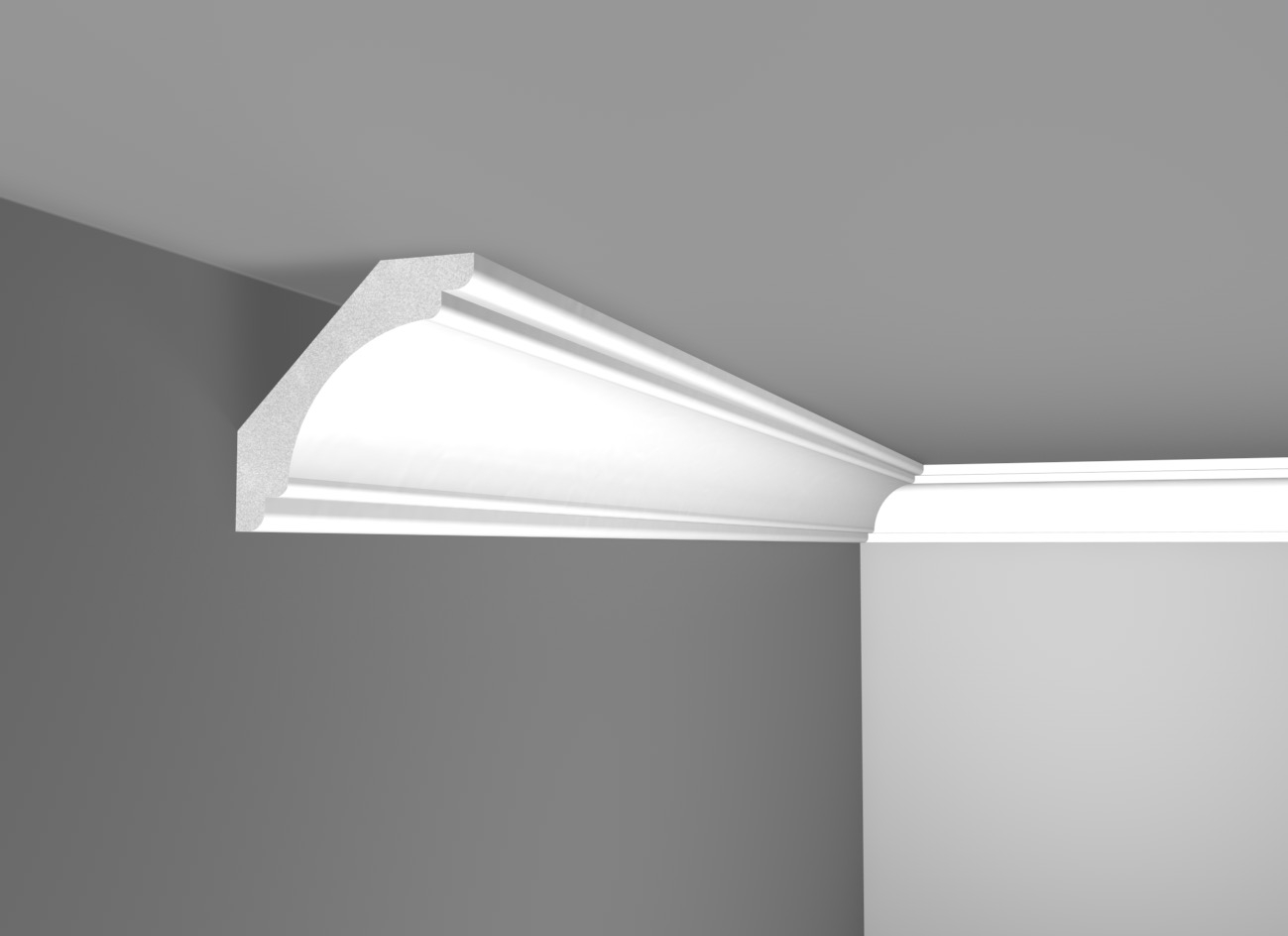 G 80 - Cornice in polistirene gessato bianco - Decorget - Ital Decori - Image 0