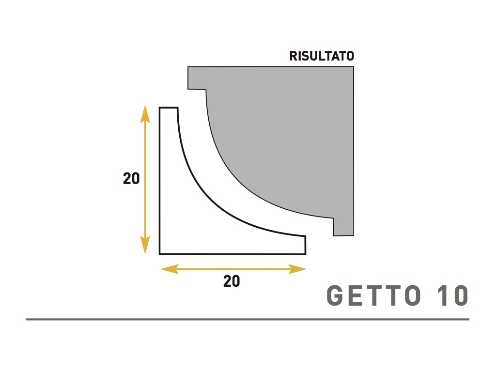 Getto 10 - Cornice sagomata in polistirene espanso - Decorget - Ital Decori - Image 0