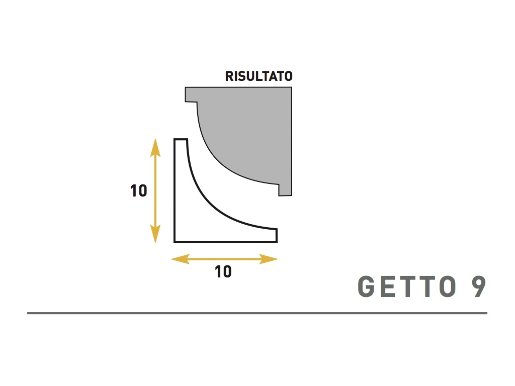 Getto 9 - Cornice sagomata in polistirene espanso - Decorget - Ital Decori - Image 0