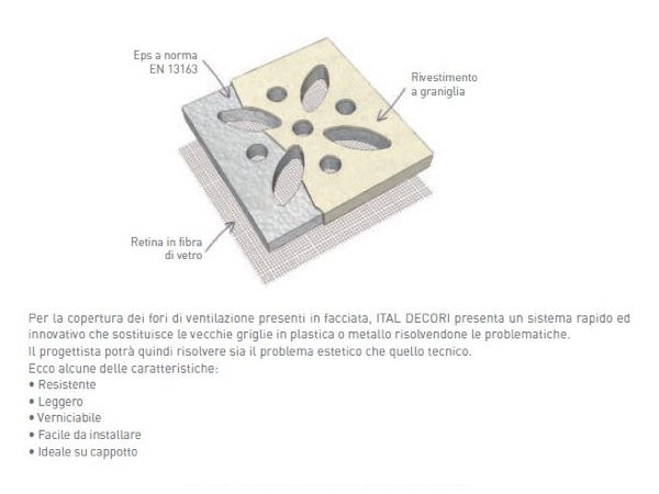 Griglia 00 - Griglia di ventilazione per cappotto - Decorget - Ital Decori - Image 1