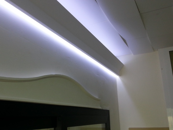 Led 7 - Veletta cornice in polistirene gessato bianco - Decorget - Ital Decori - Image 2