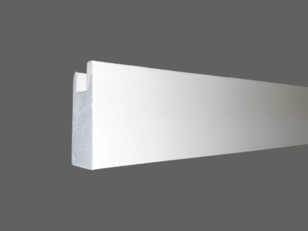 Led D - Veletta cornice in polistirene gessato bianco - Decorget - Ital Decori - Image 0