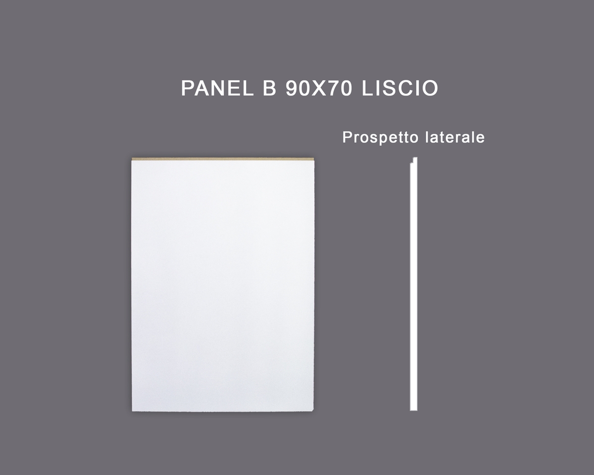 Panel B 90x70 liscio - Pannello in MDF Light bianco - Decorget - Ital Decori - Image 0