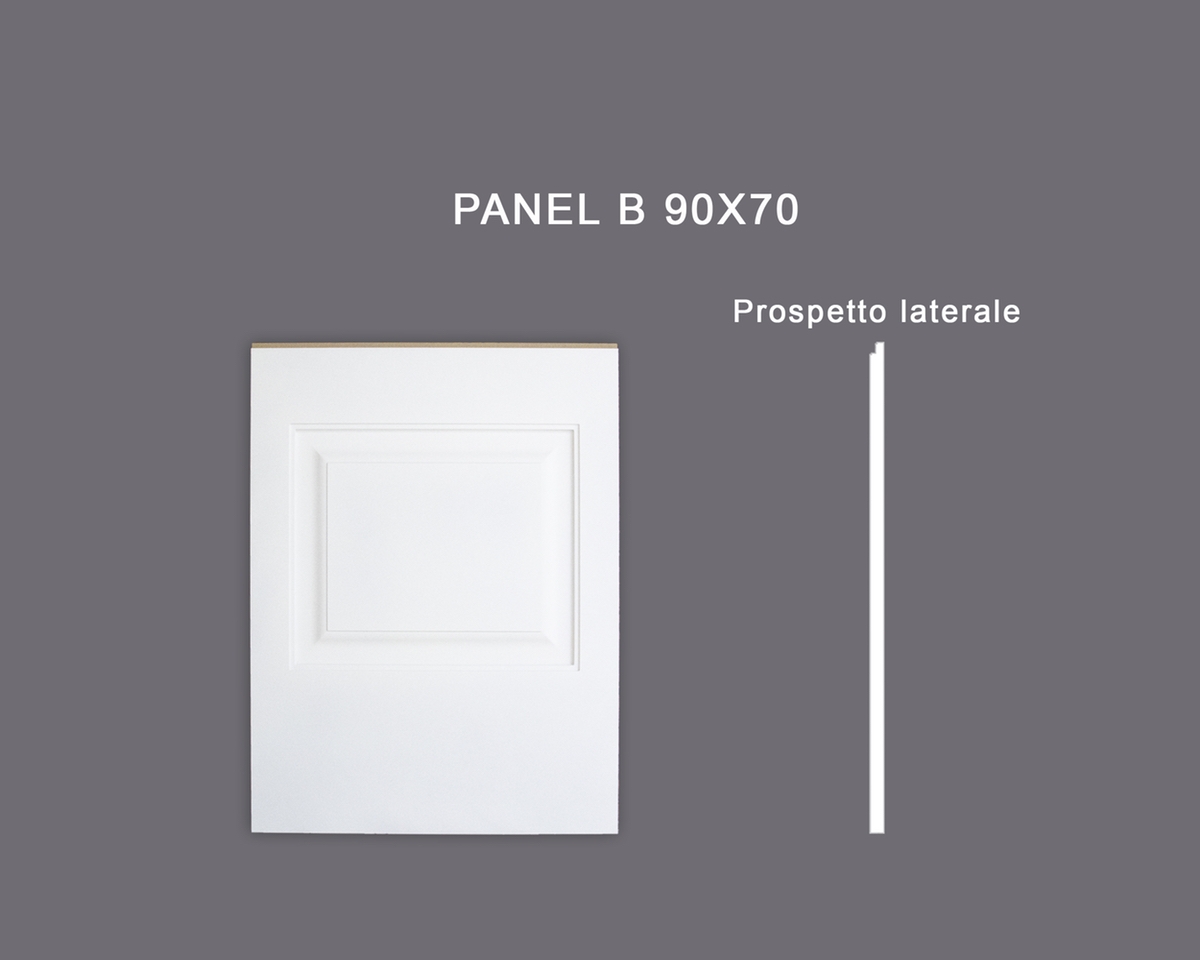 Panel B 90x70 - Pannello in MDF Light bianco - Decorget - Ital Decori - Image 0