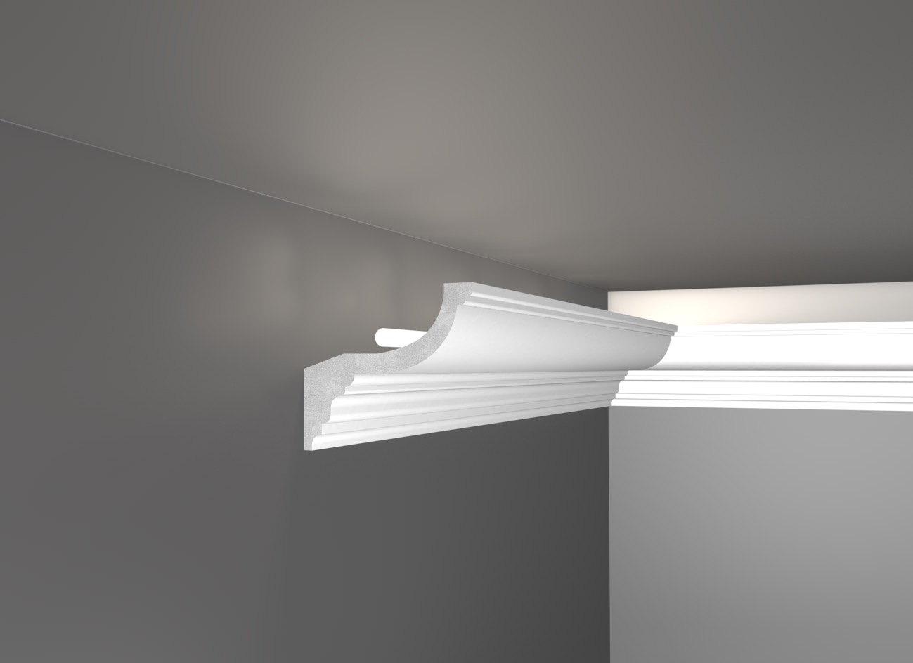 Pn 18 - Veletta cornice in polistirene gessato bianco - Decorget - Ital Decori - Image 0