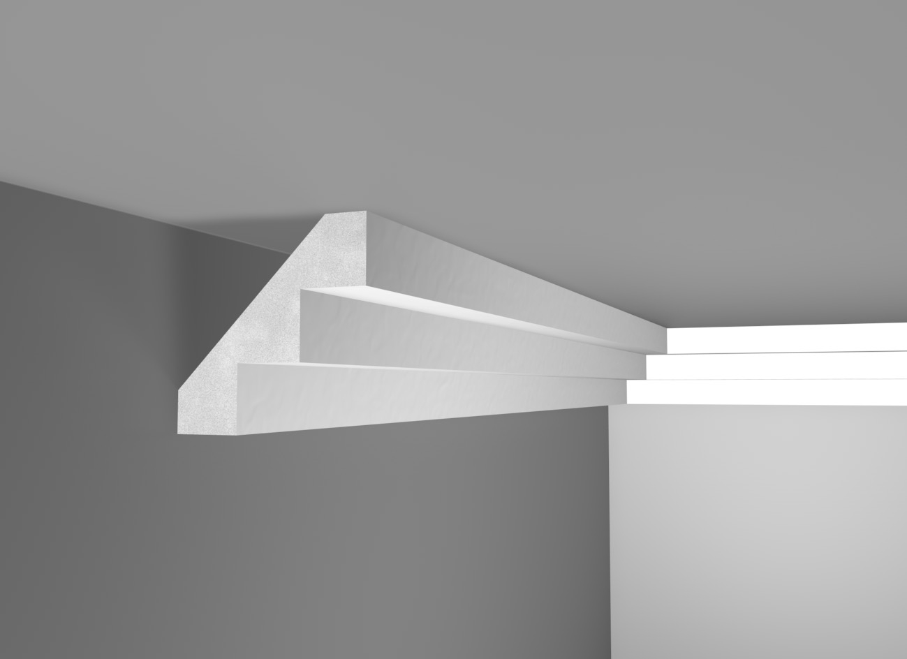 Scal 12 - Cornice in polistirene gessato bianco - Decorget - Ital Decori - Image 0