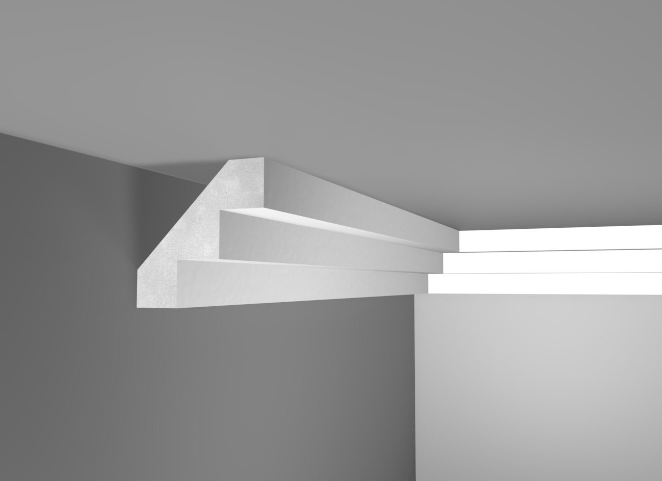 Scal 15 - Cornice in polistirene gessato bianco - Decorget - Ital Decori - Image 0