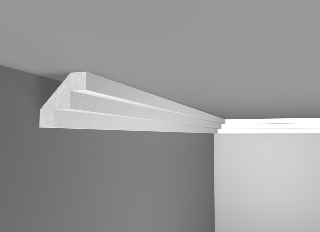 Scal 6 - Cornice in polistirene gessato bianco - Decorget - Ital Decori - Image 0