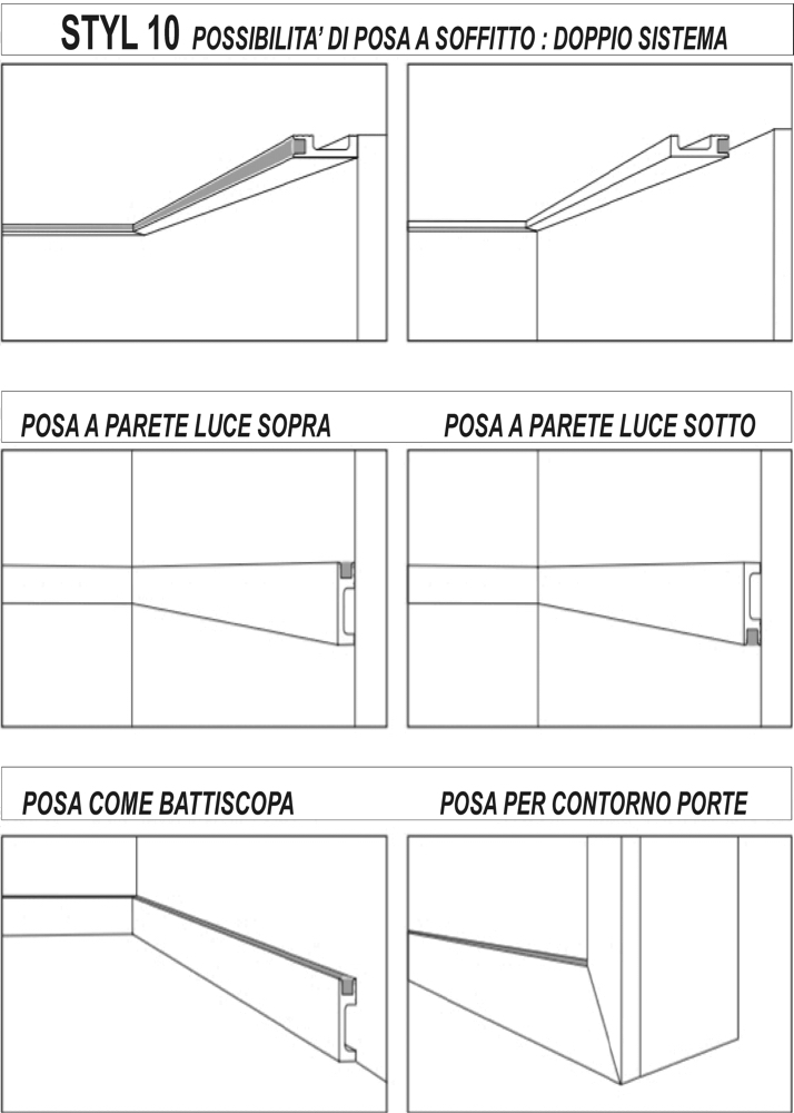 STYL 10 - Veletta cornice per LED in polimero - Decorget - Ital Decori - Image 2