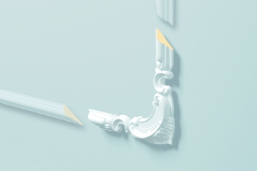 Z 101 - Angolo in polimero bianco - Decorget - Ital Decori - Image 0