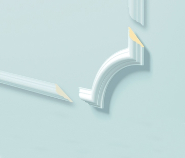 Z 103 - Angolo in polimero bianco - Decorget - Ital Decori - Image 0