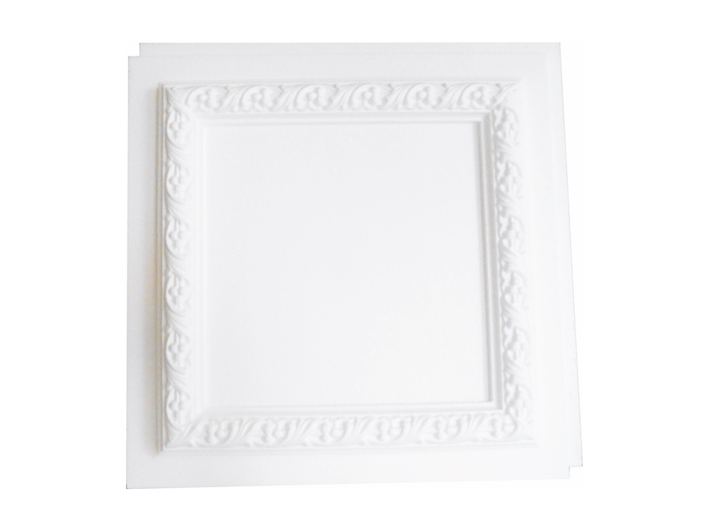 Cassettonato Bianco Grezzo Senza Rosone - Cassettonato in polistirene stampato - Decorget - Ital Decori