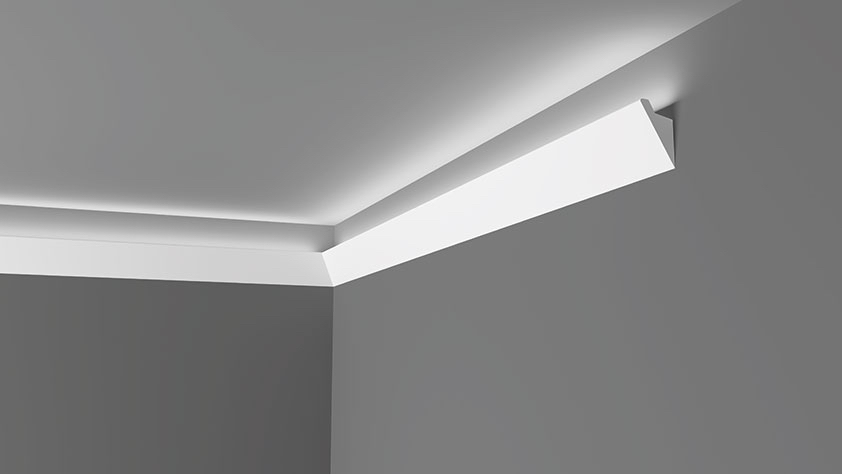 Dec 14 - Veletta cornice per led in polimero bianco - Decorget - Ital Decori