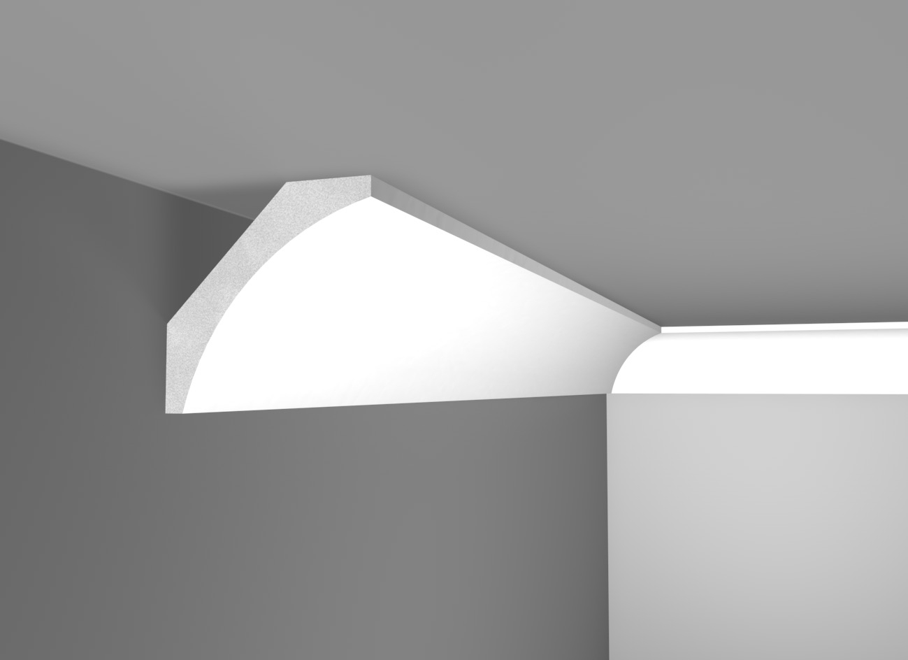 G 10X10 - Cornice in polistirene gessato bianco - Decorget - Ital Decori