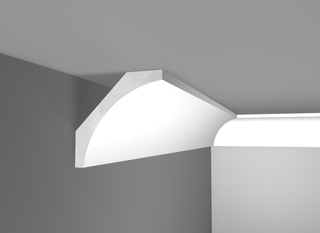 G 14 - Cornice in polistirene gessato bianco - Decorget - Ital Decori