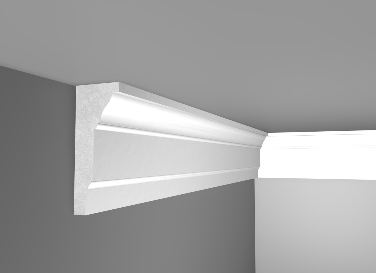 G 18 - Cornice in polistirene gessato bianco - Decorget - Ital Decori