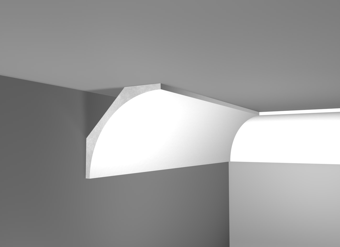 G 25 - Cornice in polistirene gessato bianco - Decorget - Ital Decori