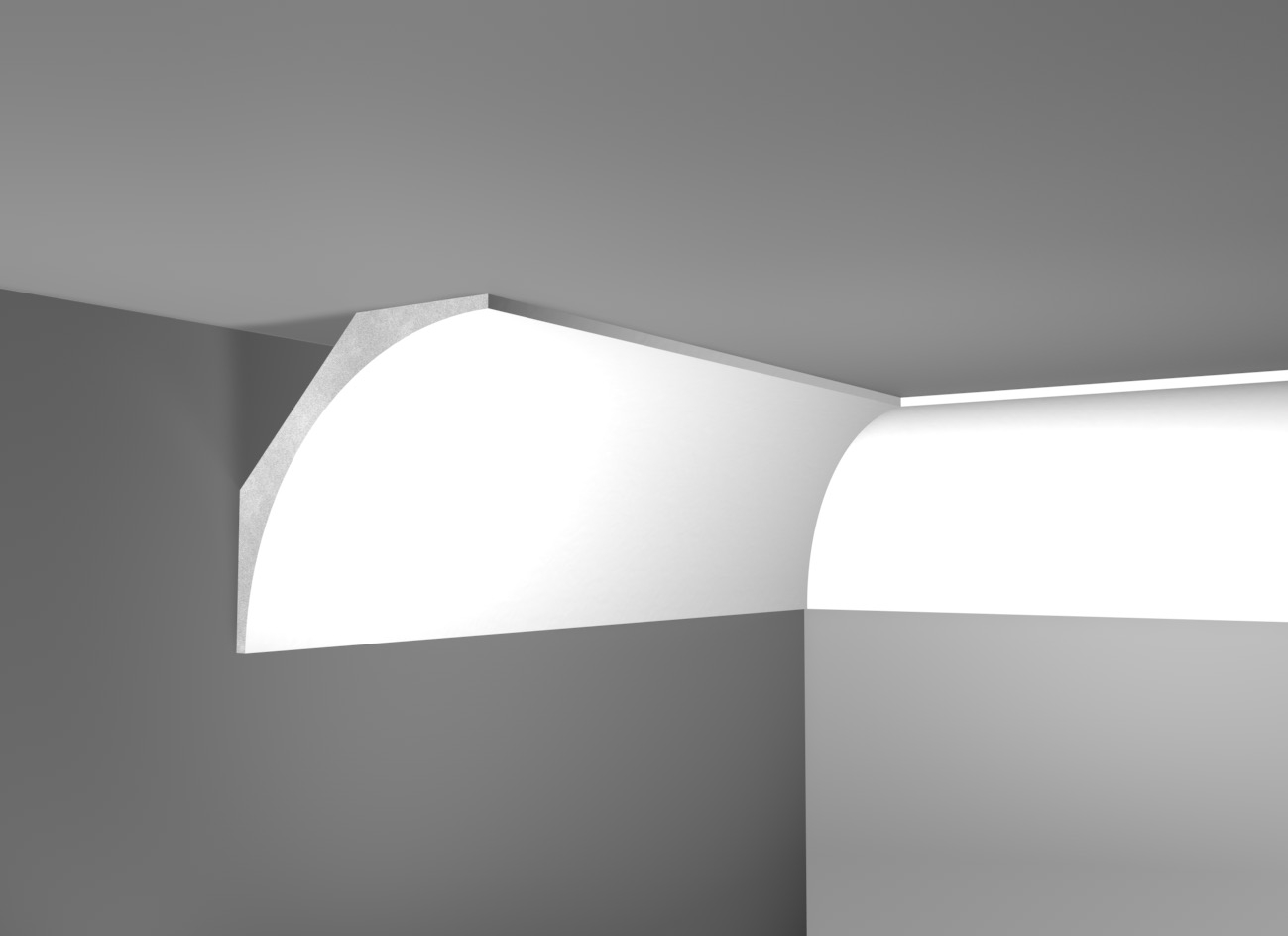 G 30 - Cornice in polistirene gessato bianco - Decorget - Ital Decori