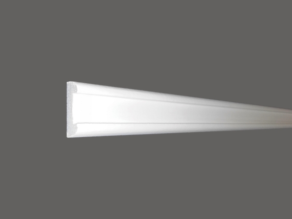 Led 14 - Veletta cornice in polistirene gessato bianco - Decorget - Ital Decori