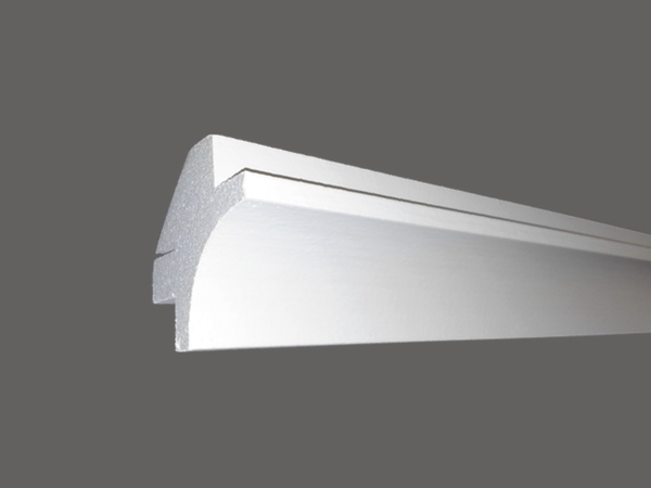 Led E - Veletta cornice in polistirene gessato bianco - Decorget - Ital Decori