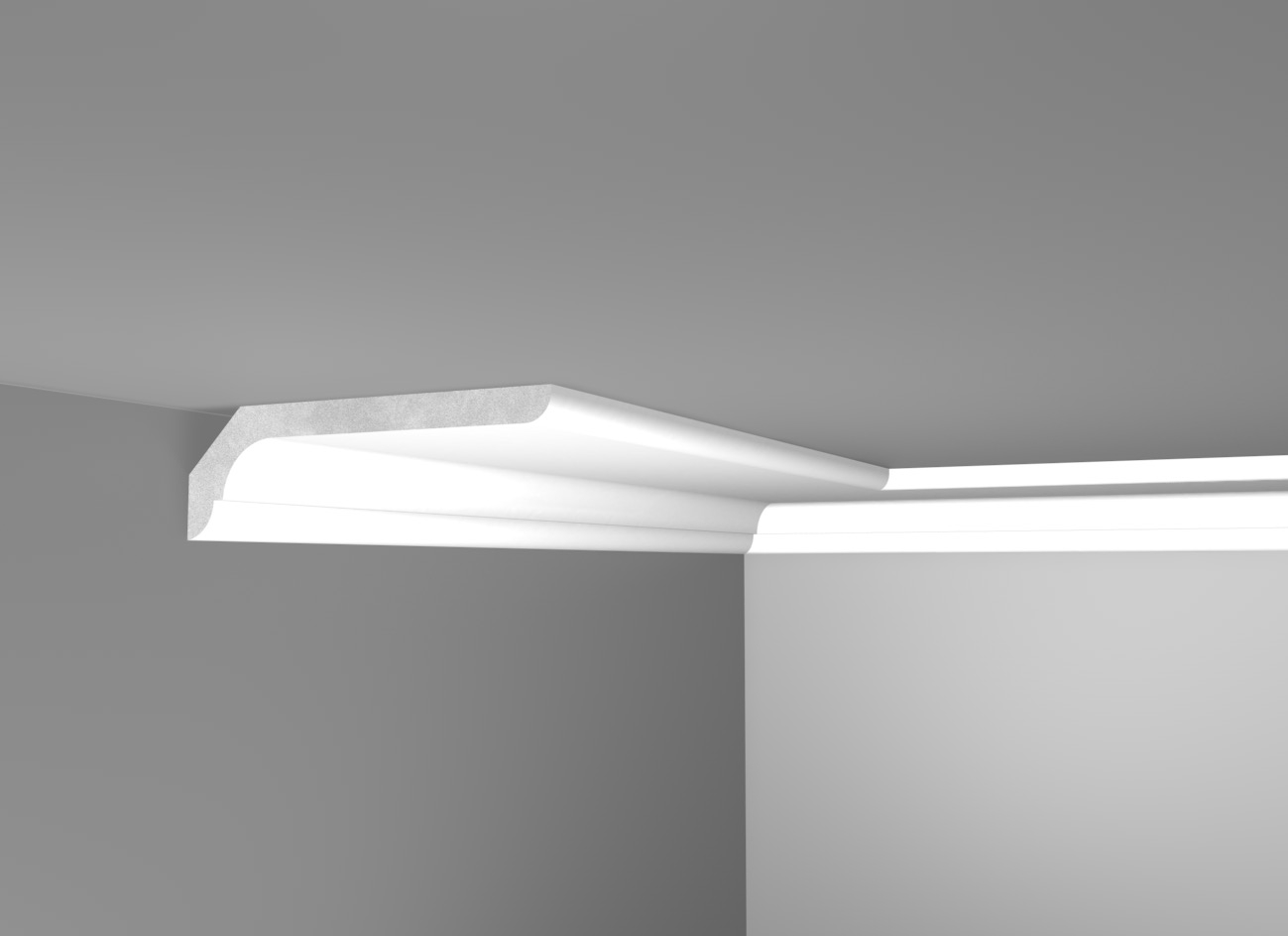 Lux 32 - Cornice in polistirene gessato bianco - Decorget - Ital Decori