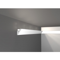 Led 9 - Veletta cornice in polistirene gessato bianco