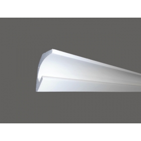 Led C - Veletta cornice in polistirene gessato bianco
